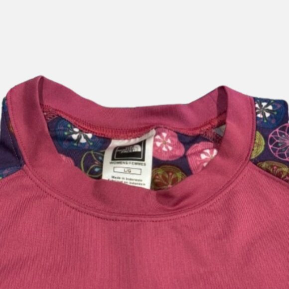 The North Face Rashguard Vapor Wick Printed Baselayer Floral Mosaic Sleeve SZ L - Picture 6 of 13